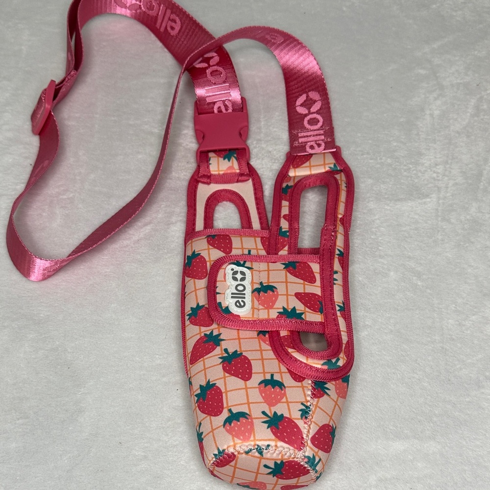 Ello Pink Strawberry Bottle Sling